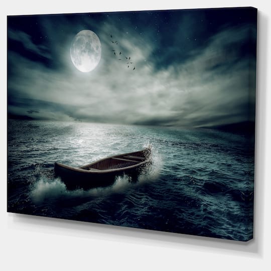 Designart - Boat Drifting Away After Storm